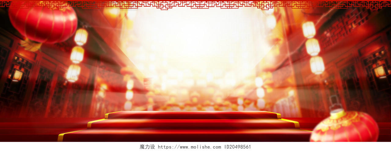 中国风红色春节背景